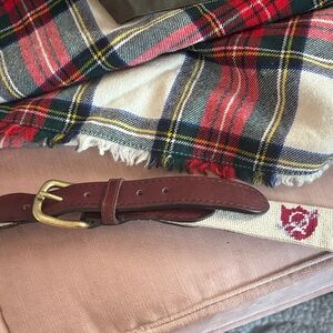 Smathers & Branson Hand Stitched needlepoint Belt